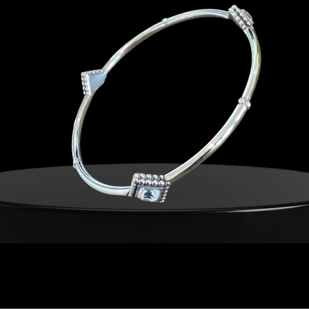 Brighton Twinkle Trio Square Bangle Bracelet Retired Item 1869 - Picture 3 of 5